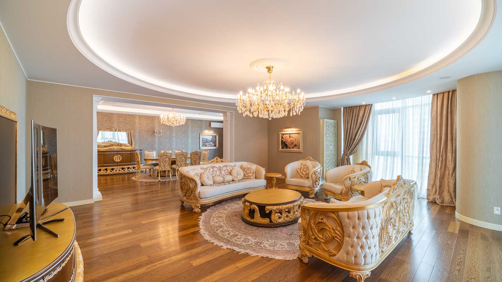 Интерьер-квартиры-современный-дизайн-гостиной-Баку